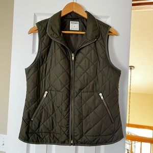 Old Navy Olive Quilted Vest